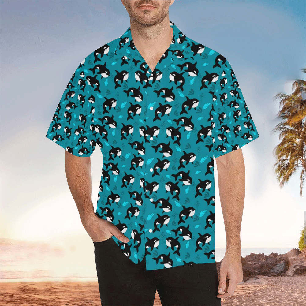 Whale Hawaiian Shirt For Men Whale Lover Gifts Shirt for Men and Women