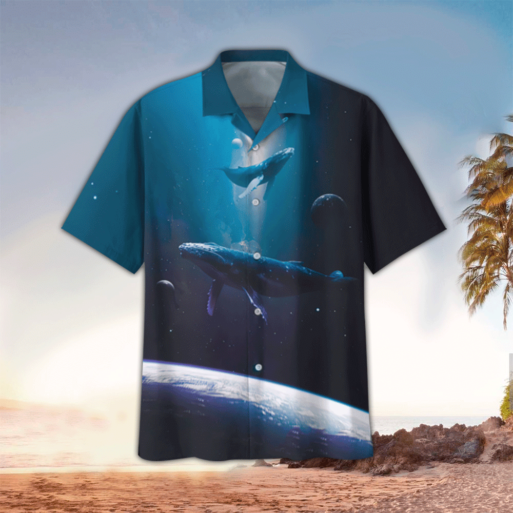 Whale Hawaiian Shirt Mens Hawaiian Shirt For Whale Lover Shirt for Men and Women