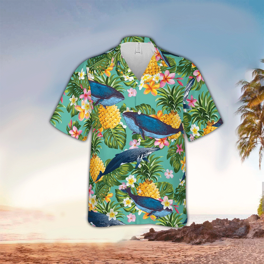 Whale Shirt Whale Hawaiian Shirt For Whale Lovers Shirt for Men and Women