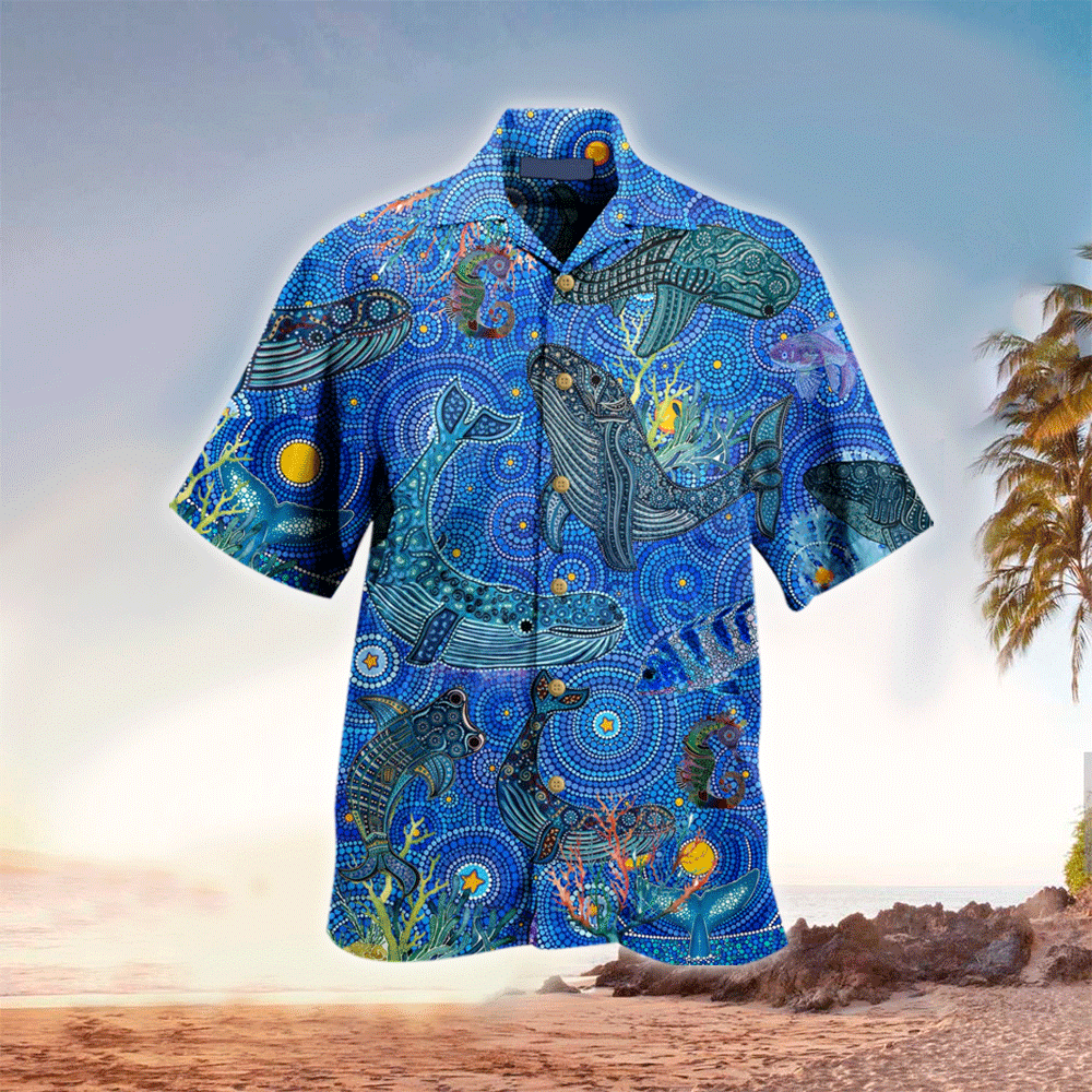 Whale Shirt Whale Hawaiian Shirt For Whale Lovers Shirt for Men and Women