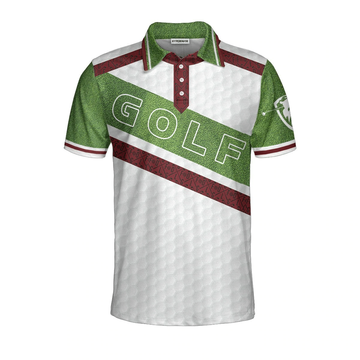 White And Green Men Golfer Golf Polo Shirt Unique Golf Shirts Short Sleeve Polo For Men Cool Gift For Golfers