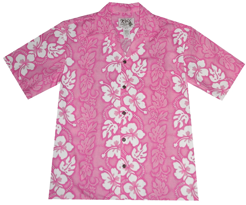 White Hibiscus Panel Hawaiian Shirt for Men and Women