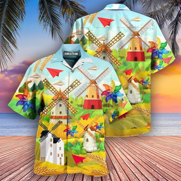 Windmill It Goes Round And Round Edition - Hawaiian Shirt - Hawaiian Shirt For Men