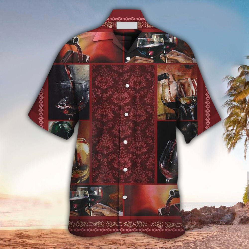 Wine Aloha Shirt Hawaiian Shirt For Wine Lovers Shirt for Men and Women