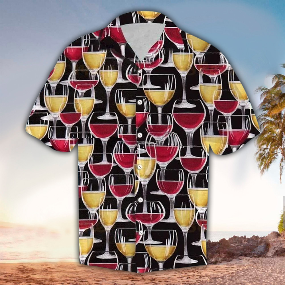 Wine Aloha Shirt Hawaiian Shirt For Wine Lovers Shirt for Men and Women