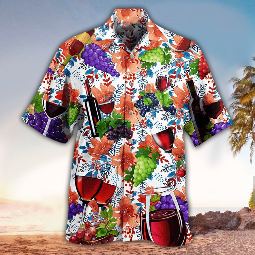 Wine Aloha Shirt Hawaiian Shirt For Wine Lovers Shirt for Men and Women