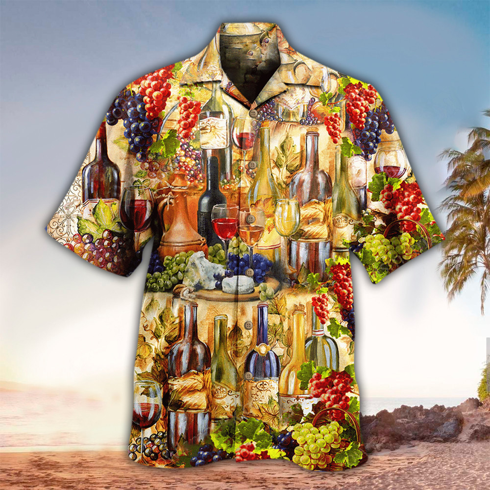 Wine Aloha Shirt Perfect Hawaiian Shirt For Wine Lover Shirt for Men and Women