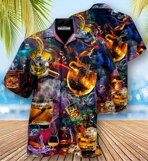 Wine Enjoy Special Drink At Night Edition - Hawaiian Shirt - Hawaiian Shirt For Men