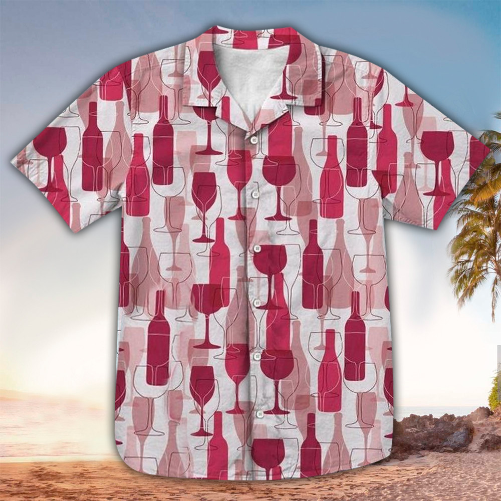 Wine Hawaiian Shirt Perfect Wine Clothing Shirt for Men and Women