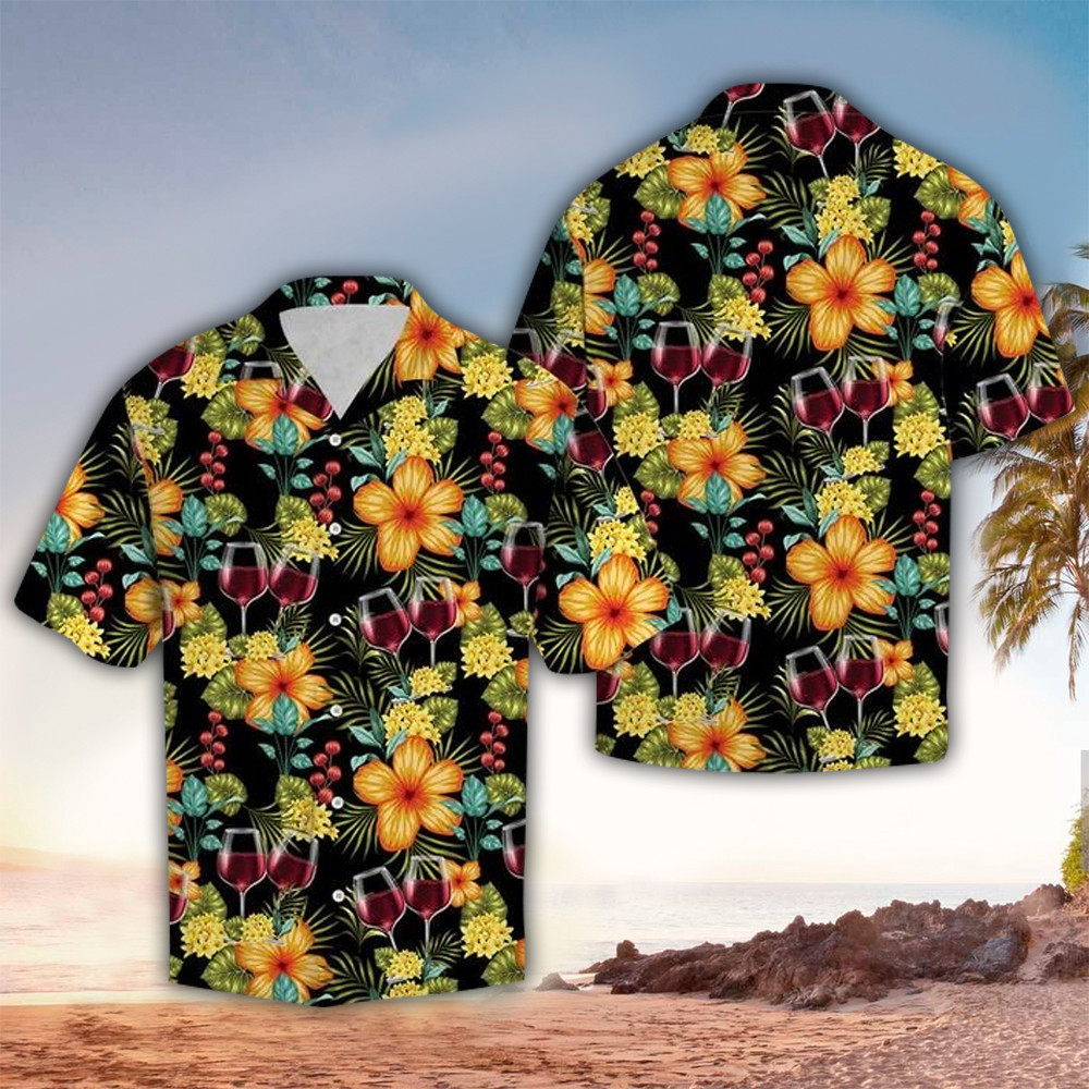 Wine Hawaiian Shirt Wine Shirt For Wine Lover Shirt for Men and Women