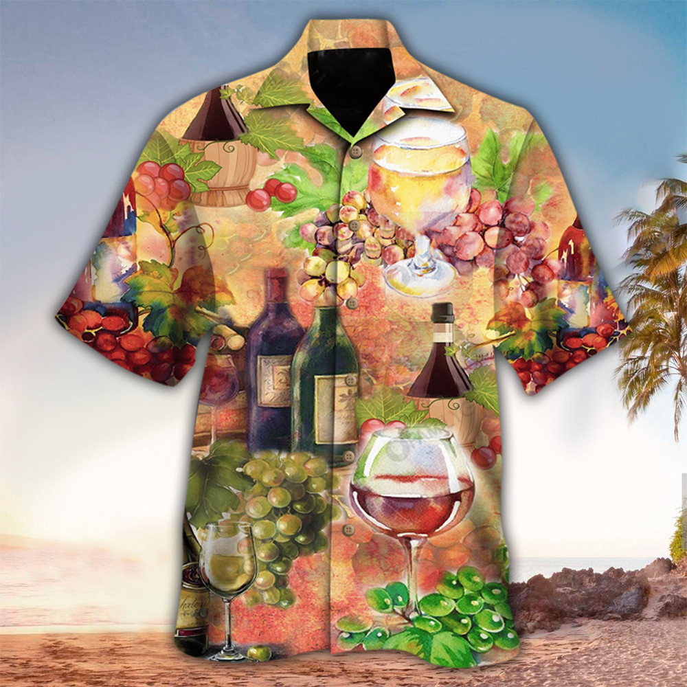 Wine Hawaiian Shirt Wine Shirt For Wine Lover Shirt for Men and Women