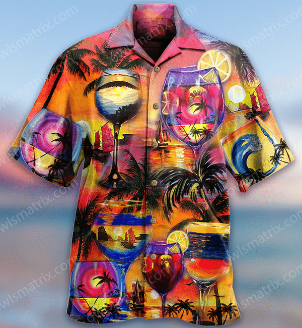 Wine It's Time For Wine And Hawaii Limited - Hawaiian Shirt Hawaiian Shirt For Men