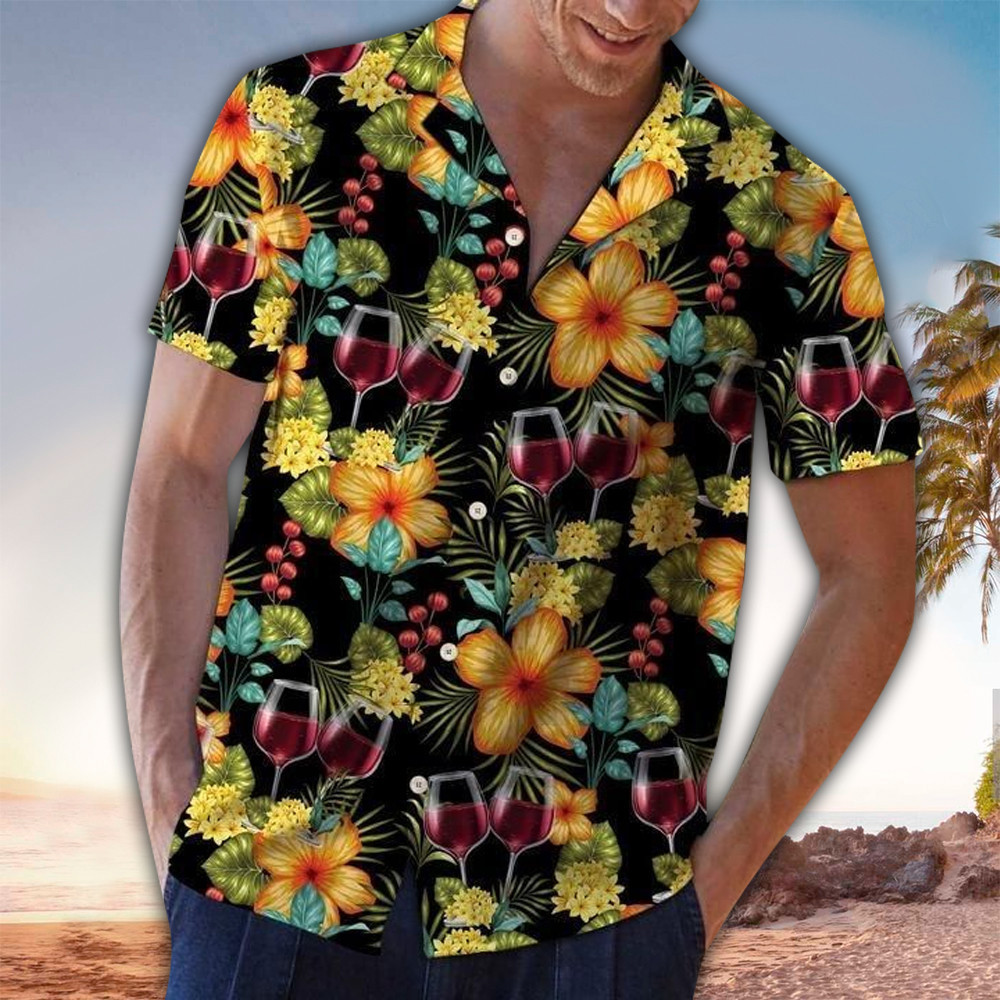 Wine Shirt Wine Hawaiian Shirt For Wine Lovers Shirt for Men and Women