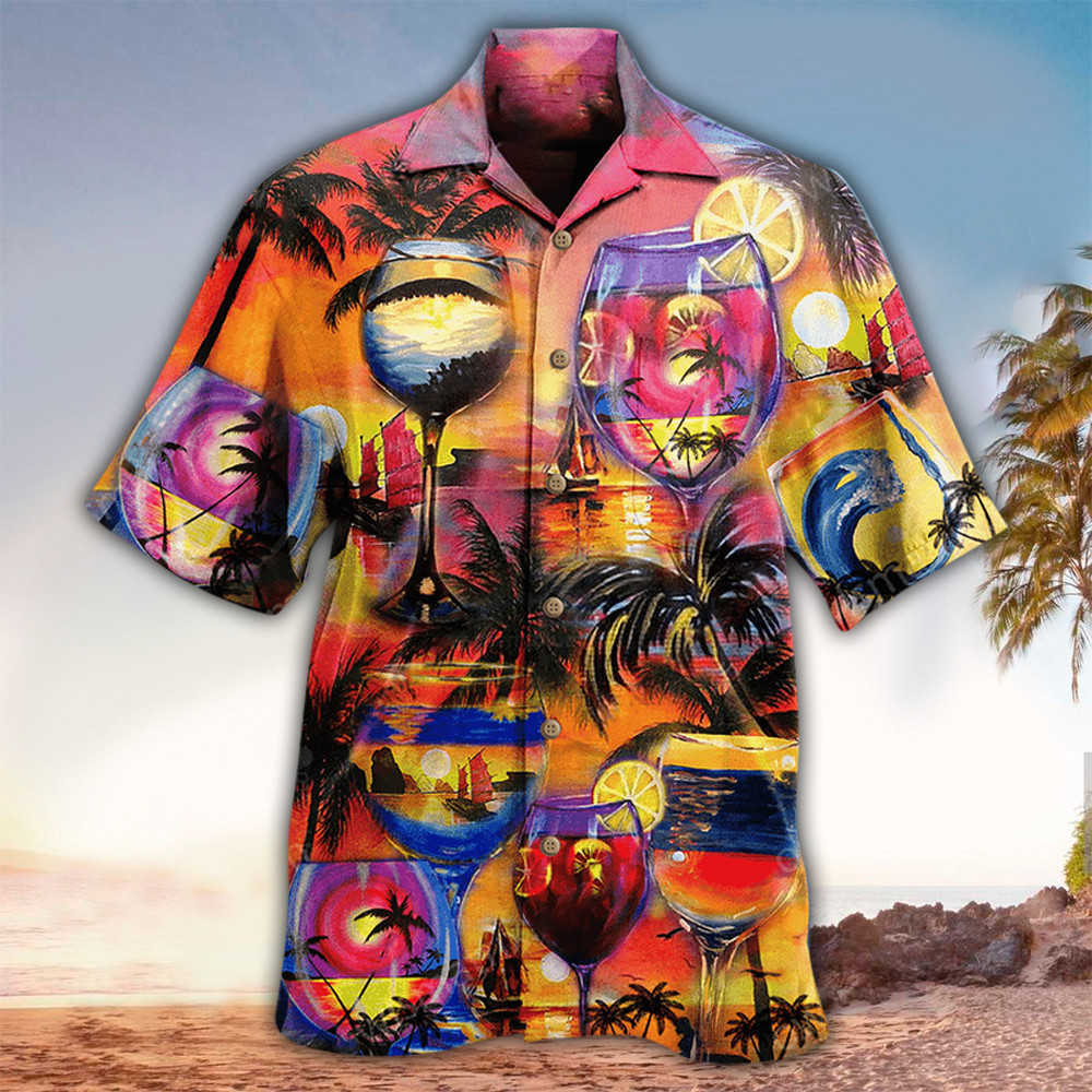 Wine Shirt Wine Hawaiian Shirt For Wine Lovers Shirt for Men and Women