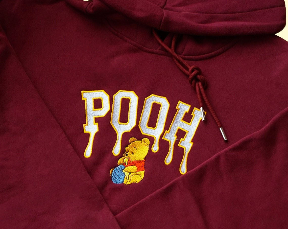 Winnie The Pooh Embroidered Sweatshirt Hoodie Embroidered Sweatshirt Winnie The Pooh Embroiderypooh Hoodieshigh Quality Unisex Hoodie