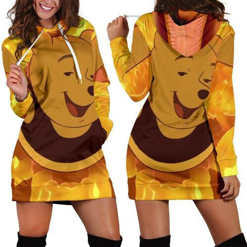 Winnie-the-pooh Hoodie Dress Sweater Dress Sweatshirt Dress 3d All Over Print For Women Hoodie