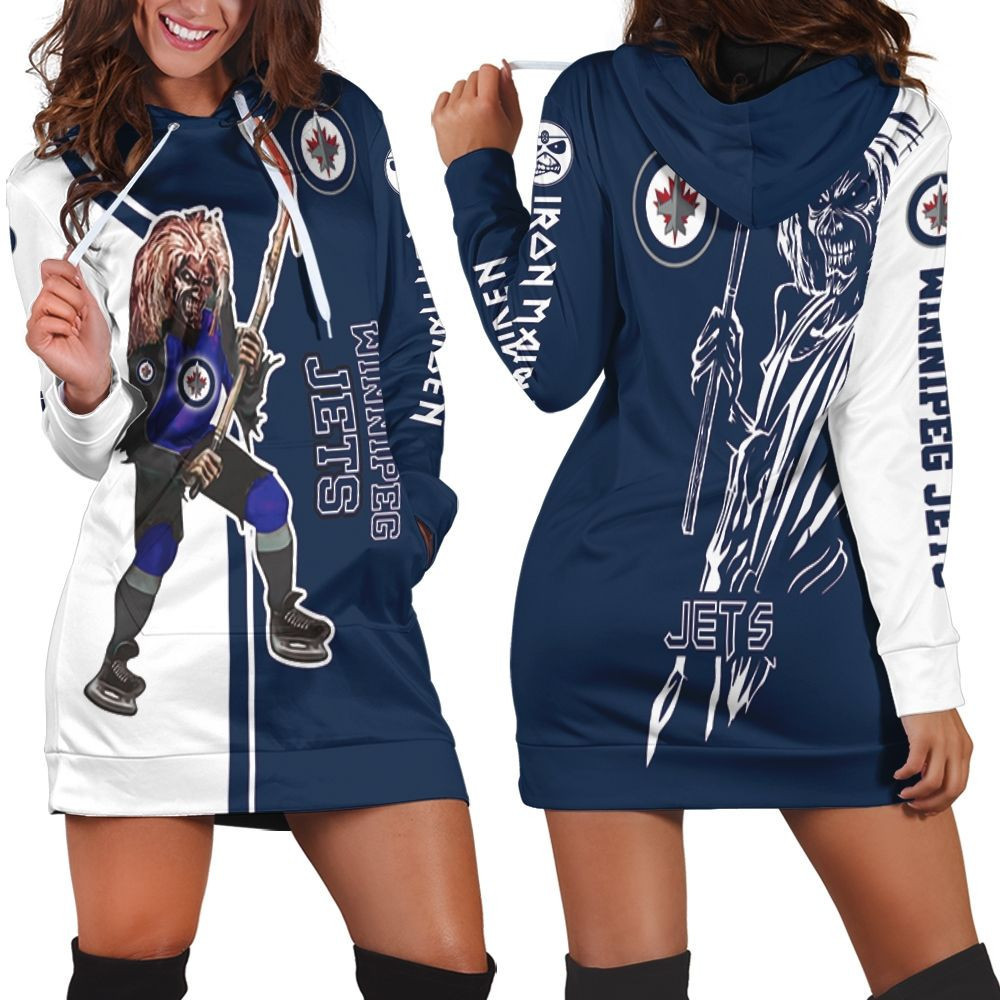 Winnipeg Jets And Zombie For Fans Hoodie Dress Sweater Dress Sweatshirt Dress