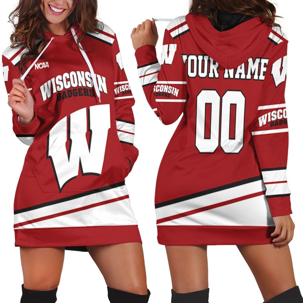 Wisconsin Badgers Ncaa Mascot 3d Hoodie Dress Sweater Dress Sweatshirt Dress