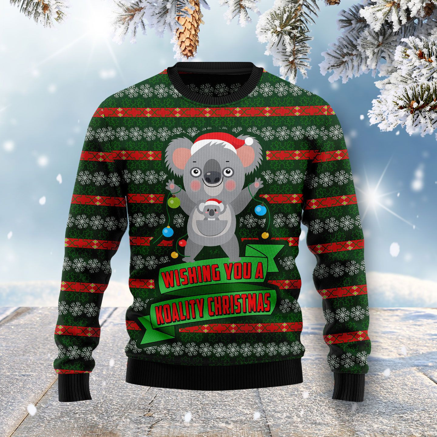 Wishing You A Koality Ugly Christmas Sweater Ugly Sweater For Men Women