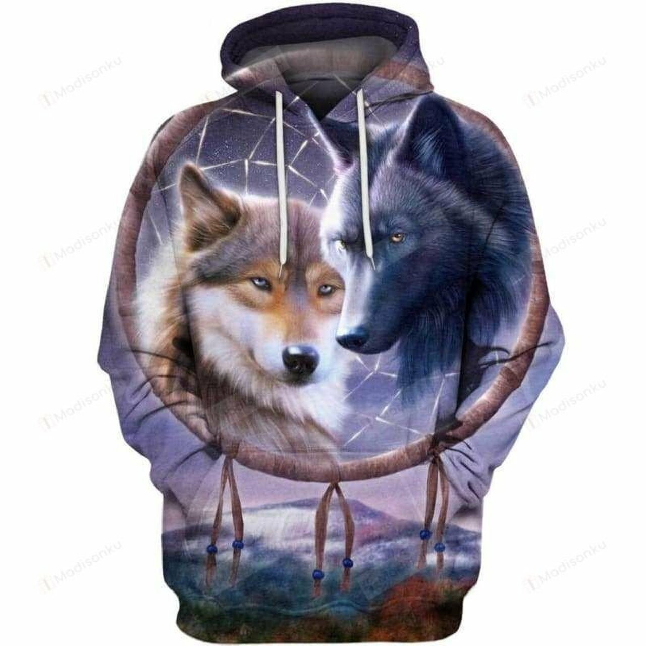 Wolf Dream Catcher For Unisex 3d All Over Print Hoodie
