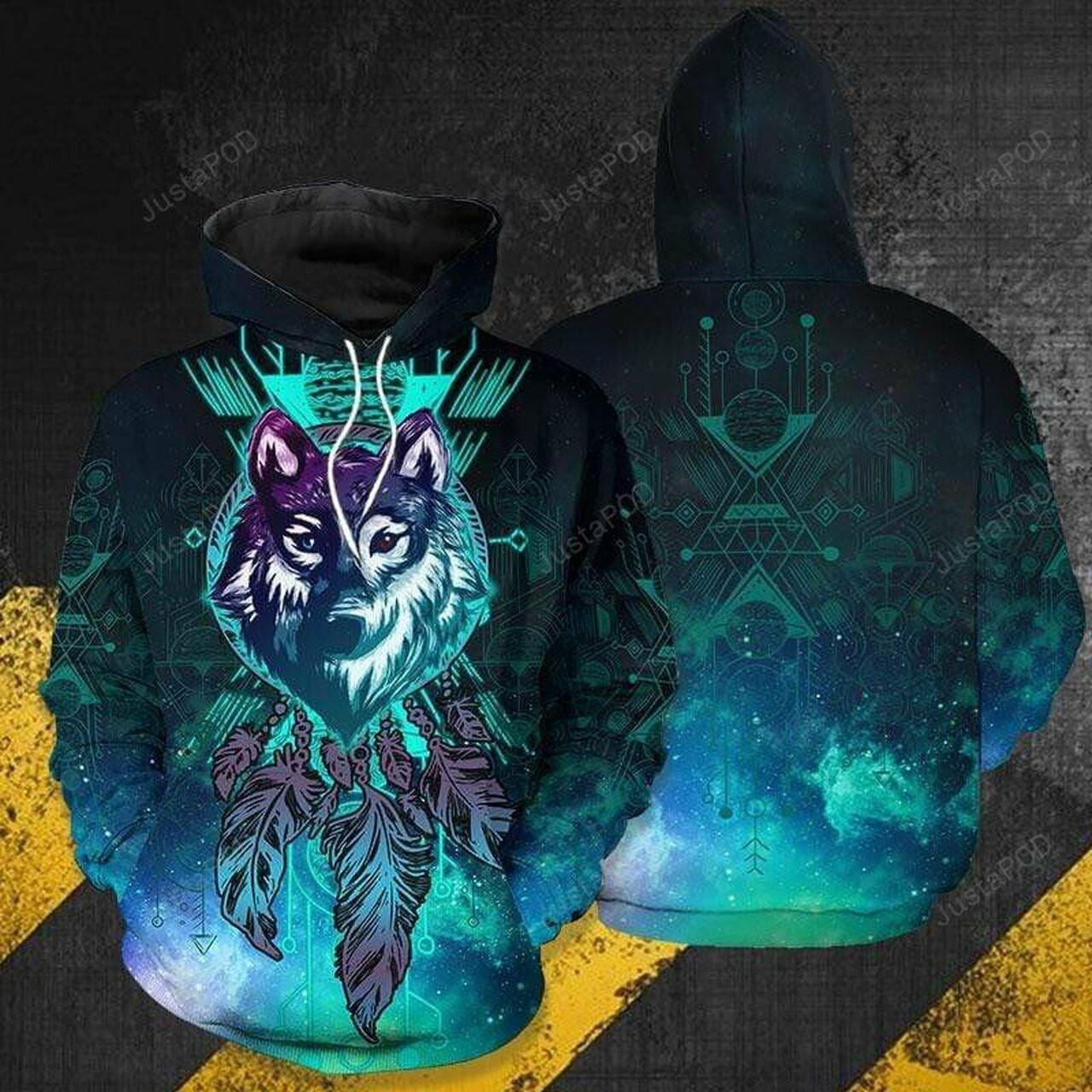Wolf Dreamcatcher Feather 3d All Print Hoodie