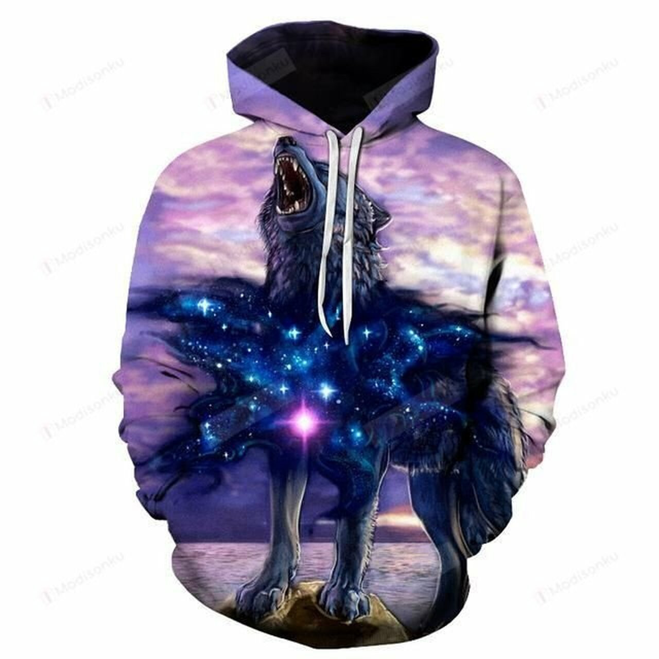 Wolf Galaxy 3d All Over Print Hoodie, Zip-up Hoodie