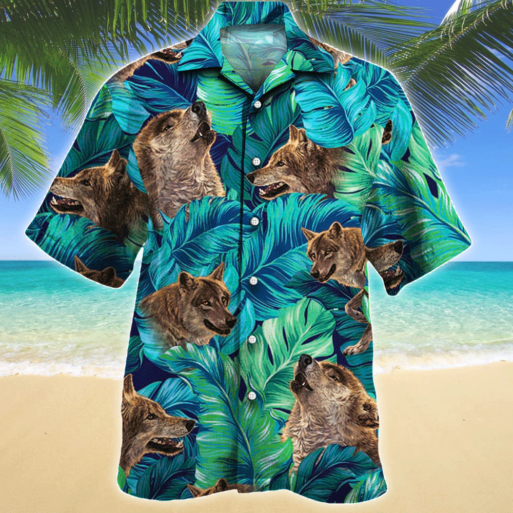 Wolf Lovers Gift Hawaii Shirt Hawaiian Shirt For Men