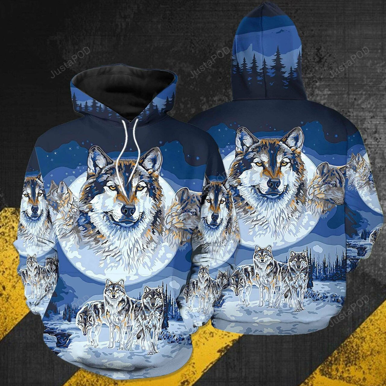 Wolf Night 3d All Print Hoodie, Zip-up Hoodie