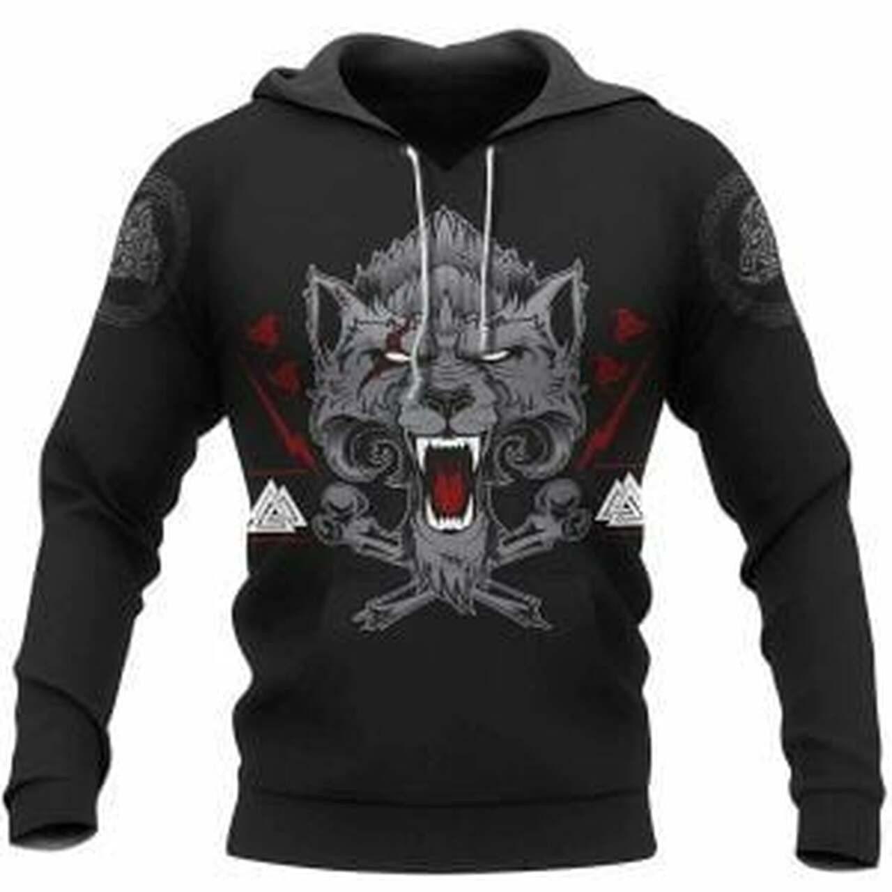 Wolf Of Odin Viking 3d All Over Print Hoodie