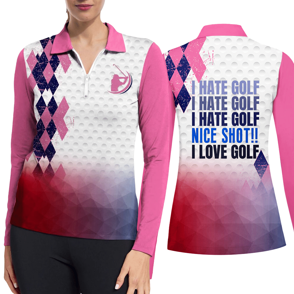 Womens Long Sleeve Golf Polo Casual Shirt