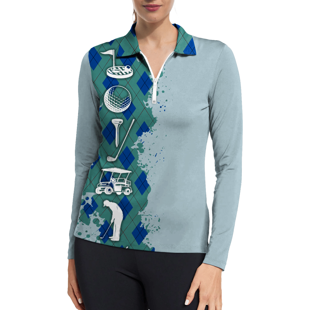 Womens Long Sleeve Golf Polo Casual Shirt