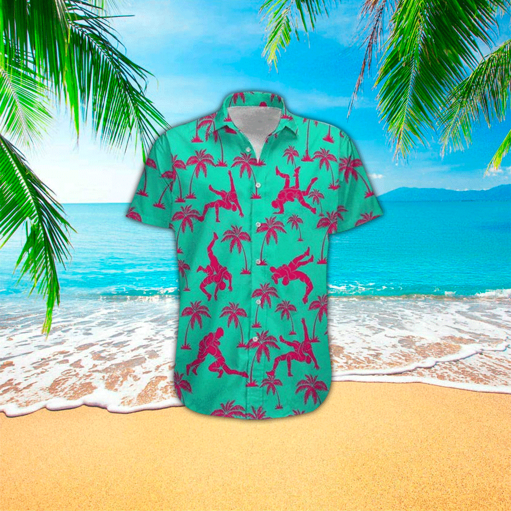 Wrestling Hawaiian Shirt For Men Wrestling Lover Gifts Shirt for Men and Women