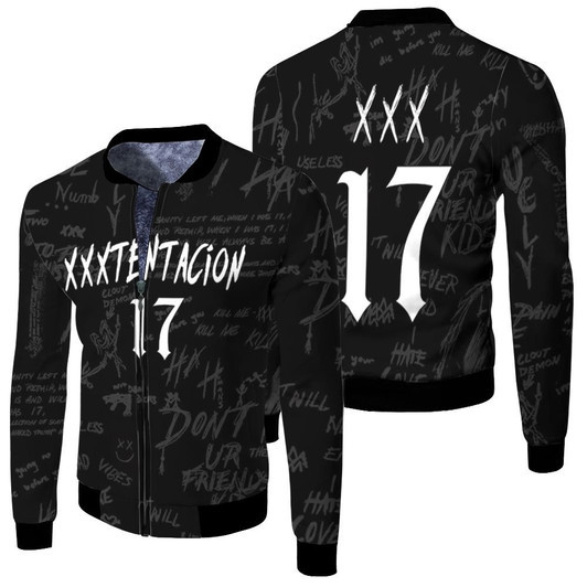 Xxxtentacion 17 American Rapper Black Fleece Bomber Jacket