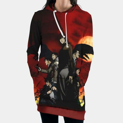 Yagami Light Team Hooded Dress One Piece 3d Hoodie Dress Sweater Dress Sweatshirt Dress Hoodie