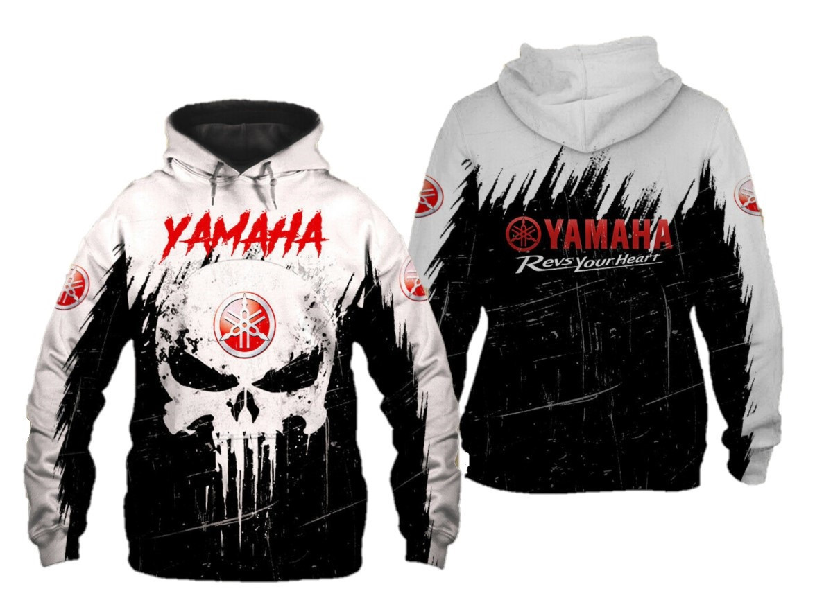Yamaha Motorcycles Punisher Skull Hoodie