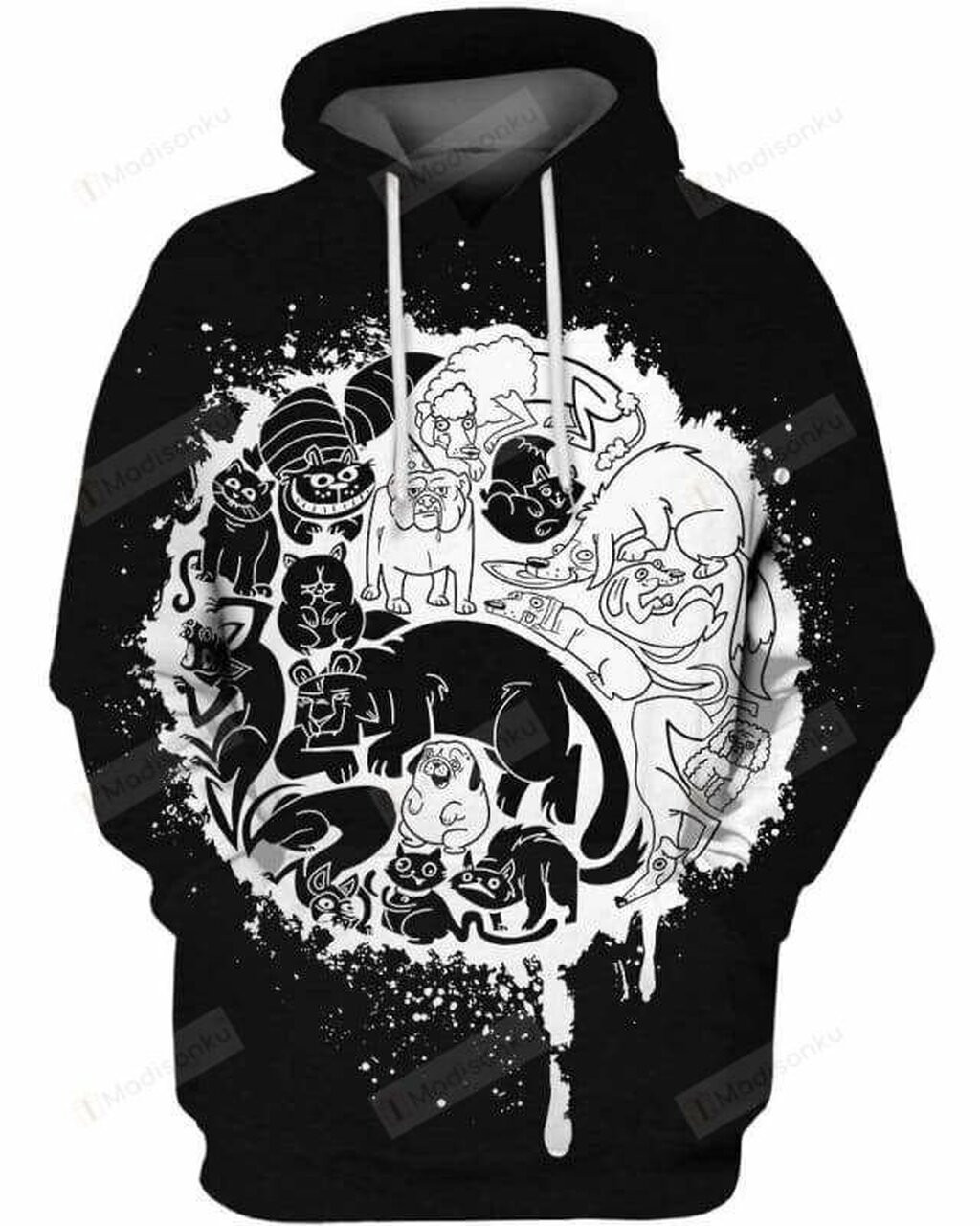 Yin And Yang 3d All Over Print Hoodie