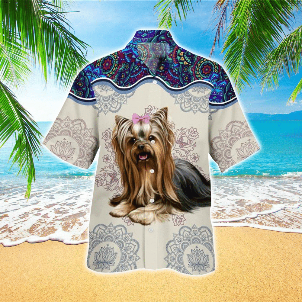 Yorkshire Terrier Mandala Hawaiian Shirt for Men and Women