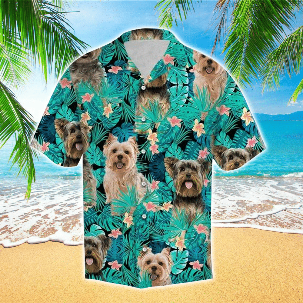 Yorkshire Terrier Tropical Colorful Unique Hawaiian Shirt for Men and Women