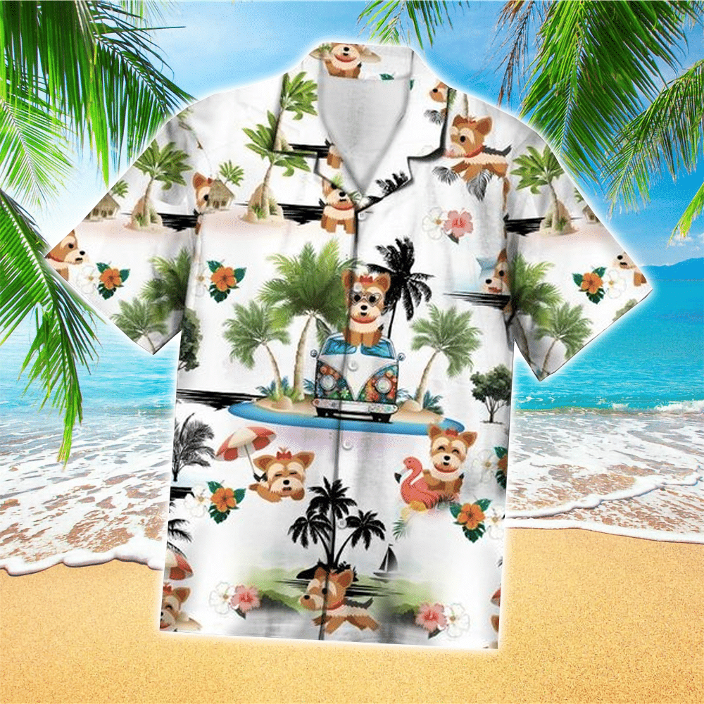 Yorkshire Terrier Vacation Amazing Colorful Hawaiian Shirt for Men and Women