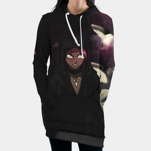 Yoruichi Shihoin Hooded Dress Bleach 3d Hoodie Dress Sweater Dress Sweatshirt Dress Hoodie