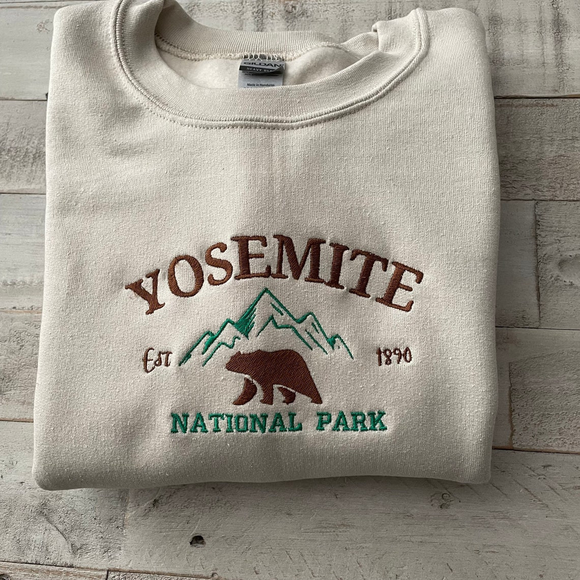 Yosemite National Park Embroidered Crewneck Embroidered Crewneck National Park Sweatshirt