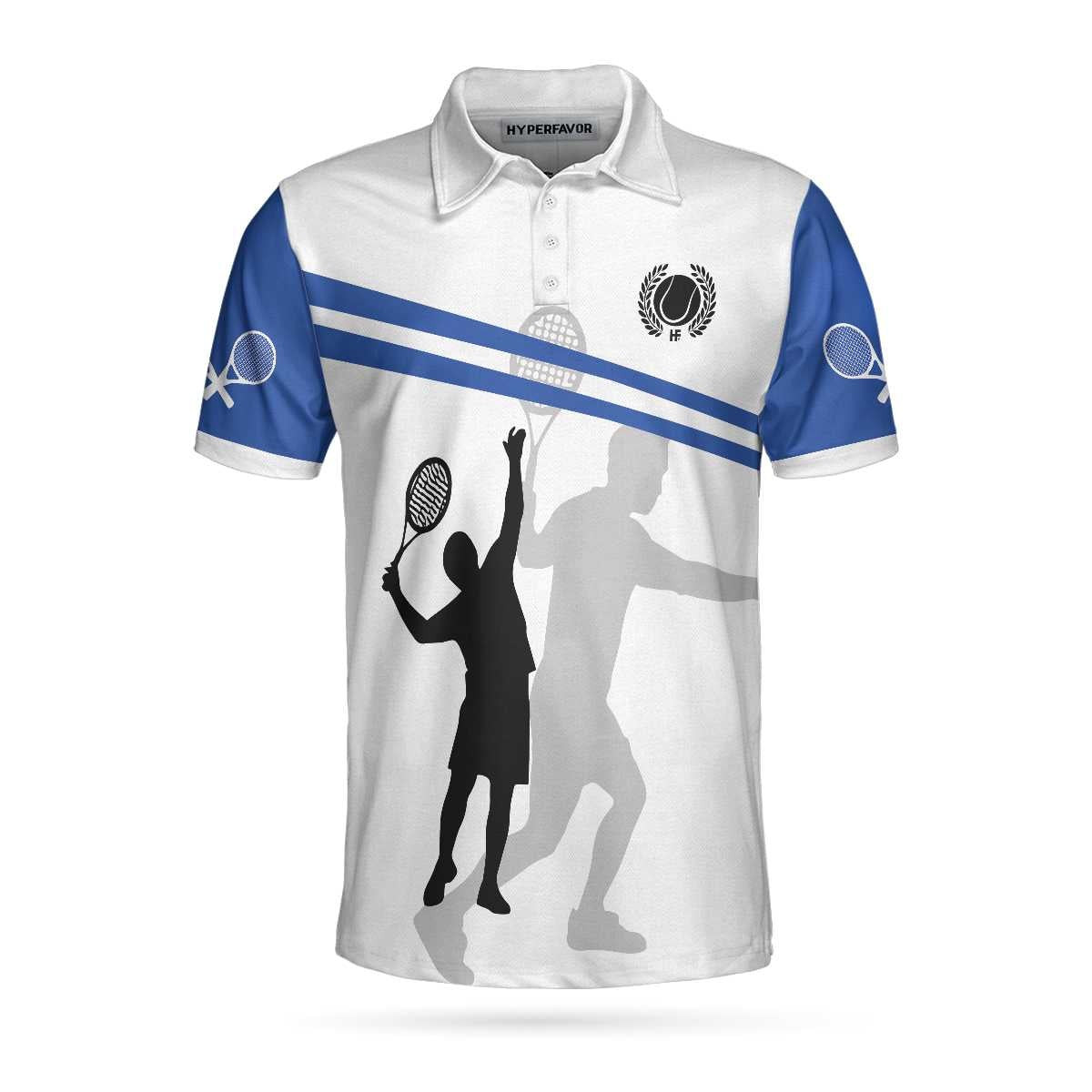 You Just Got Served Polo Shirt Blue And White Tennis Shirt For Men Gift For Tennis Players