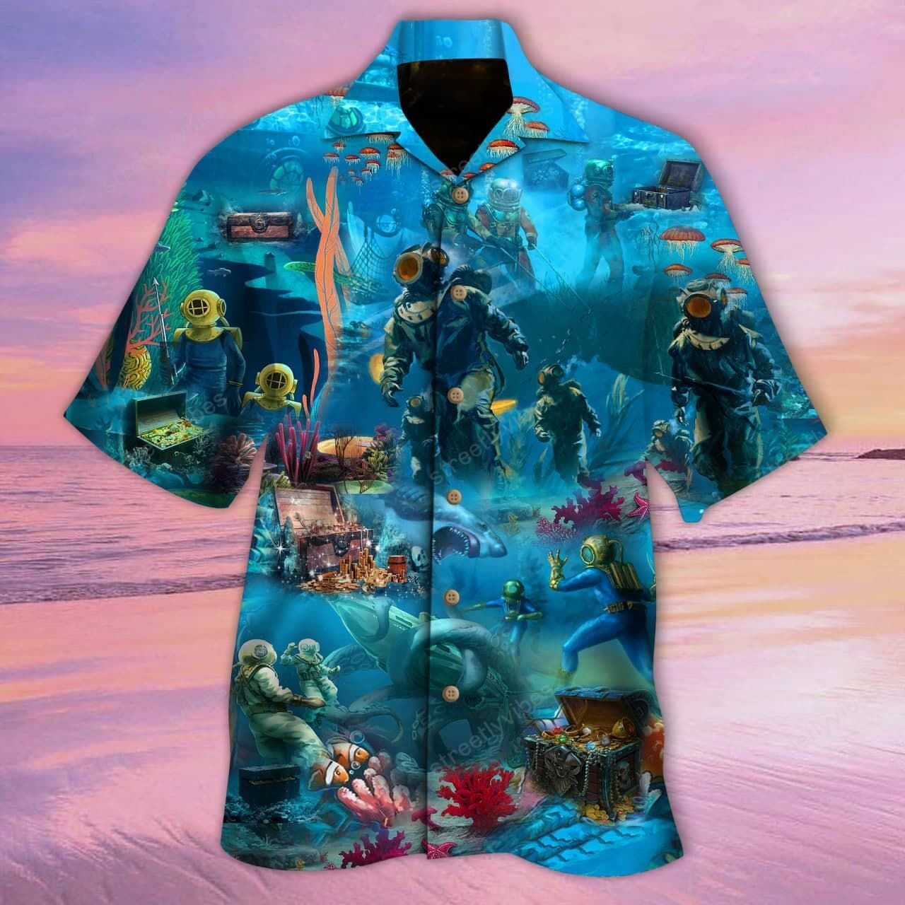 Let's Go Diving Hawaiian Shirt Hawaiian Shirt For Men