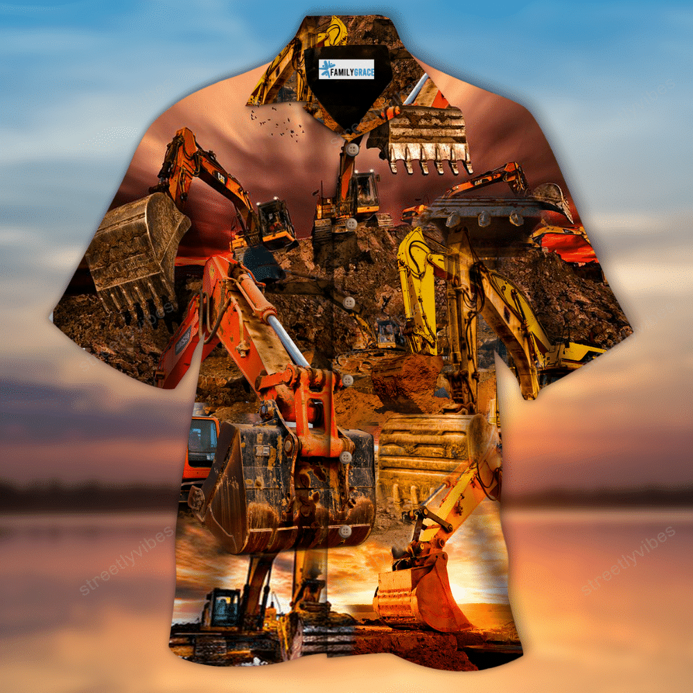 Your Hole Is My Goal Excavator Hawaiian Shirt Hawaiian Shirt For Men