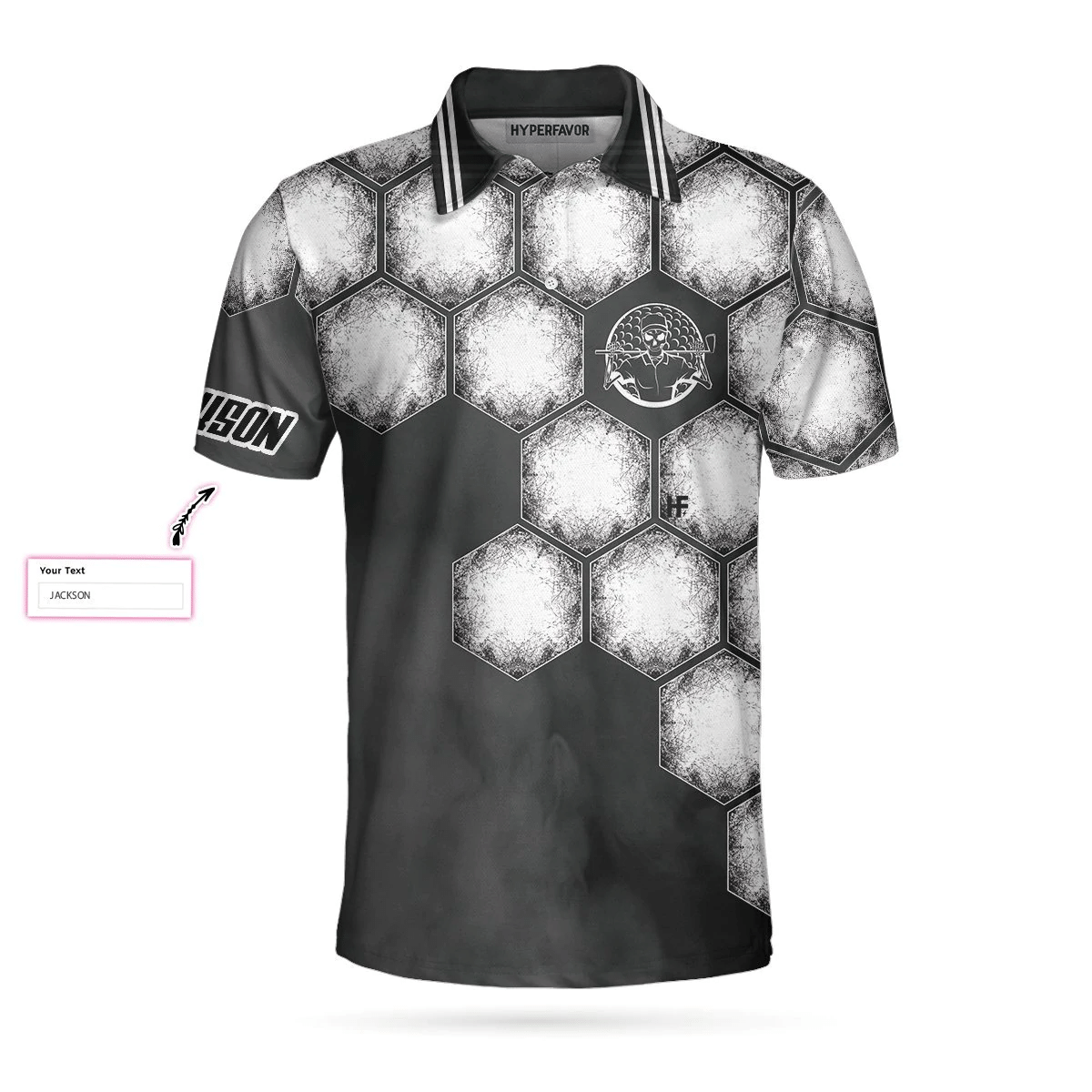 Your Hole Is My Goal Golf Ball Custom Polo Shirt Personalized Golf Ball Shirt For Men Black And White Golf Shirt