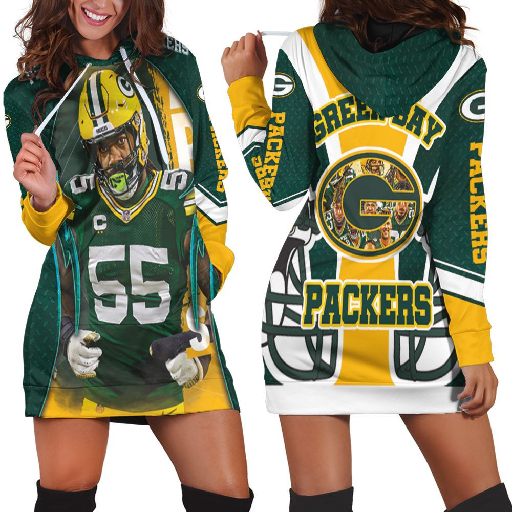 Zadarius Smith 55 Green Bay Packers Nfc North Division Champions Super Bowl 2021 Hoodie Dress Sweater Dress Sweatshirt Dress