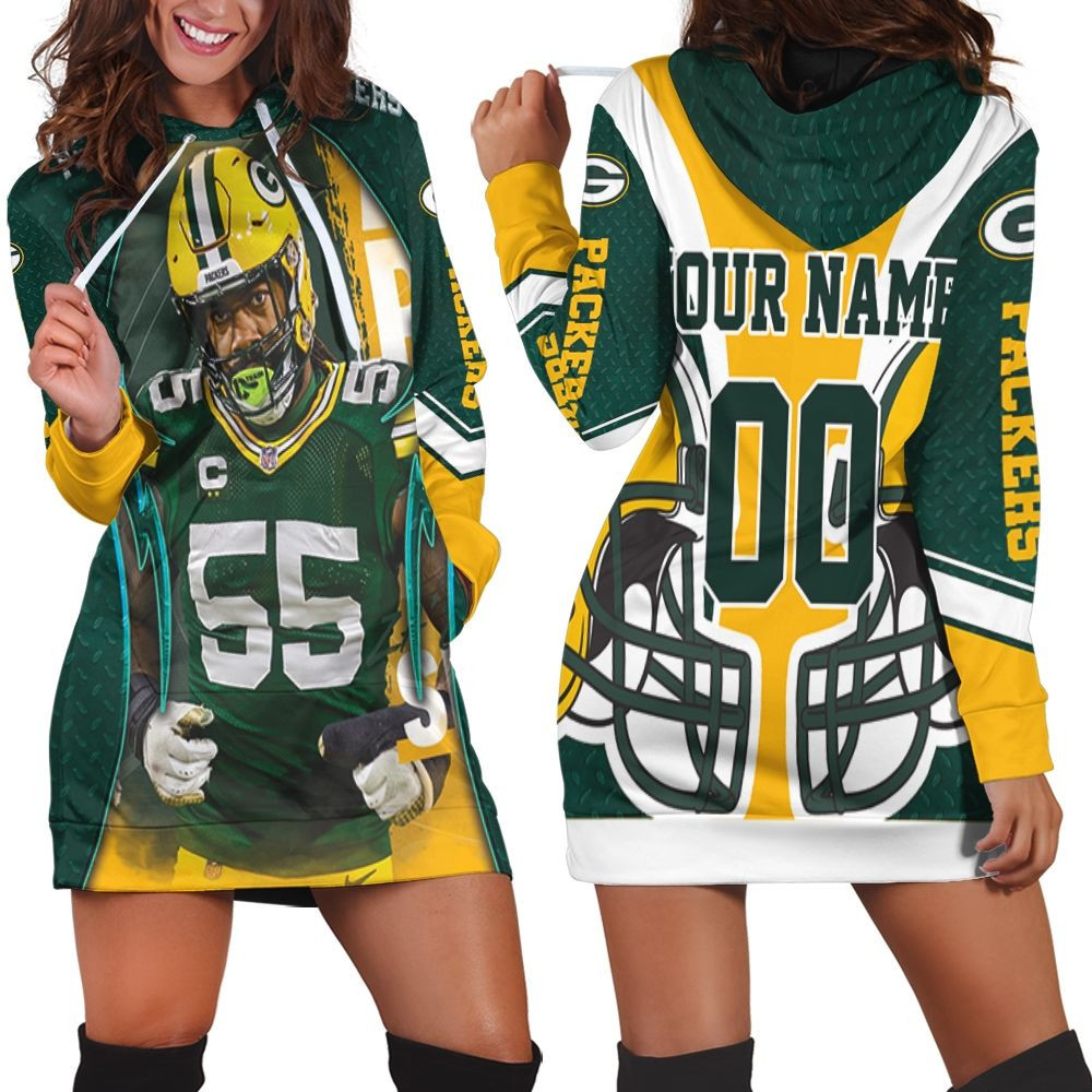 Zadarius Smith 55 Green Bay Packers Nfc North Division Champions Super Bowl 2021 Personalized Hoodie Dress Sweater Dress Sweatshirt Dress