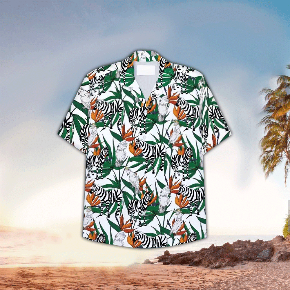 Zebra Aloha Hawaii Shirt Perfect Hawaiian Shirt For Zebra Lover Shirt for Men and Women