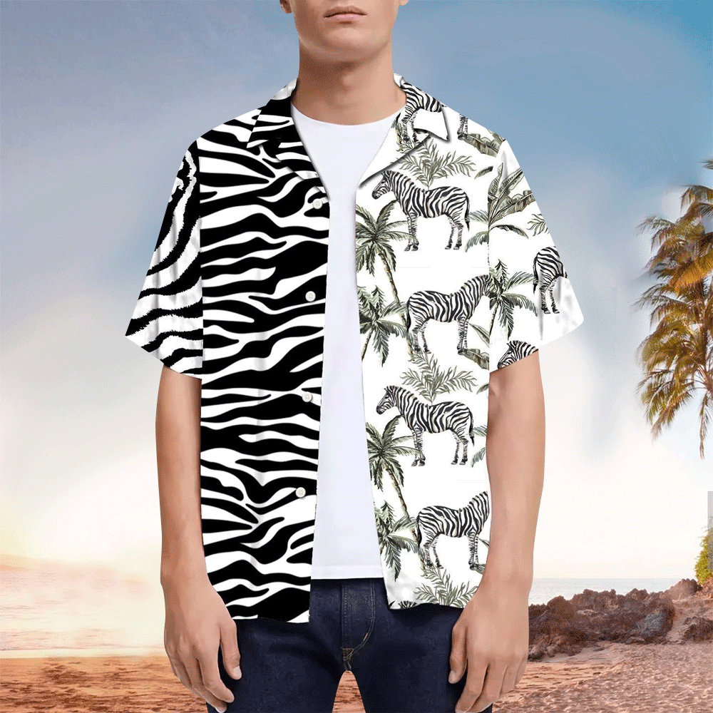 Zebra Shirt Zebra Hawaiian Shirt For Zebra Lovers Shirt for Men and Women