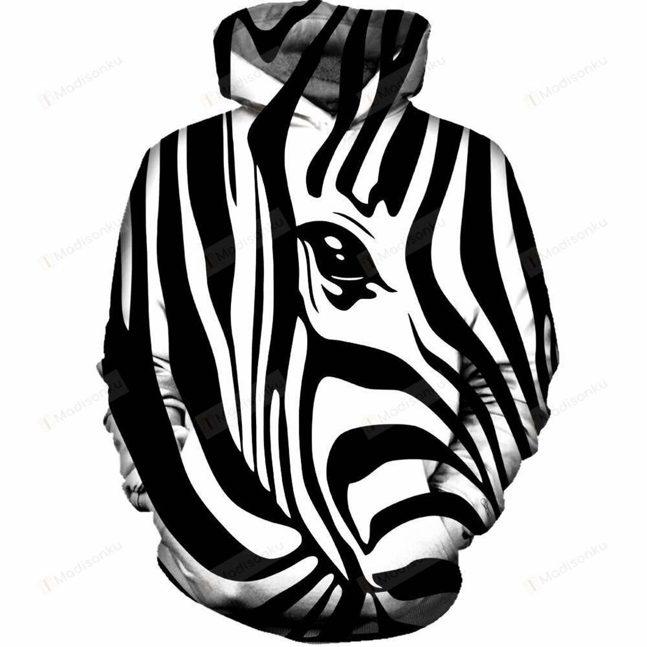 Zebra Stripes 3d All Over Printed Hoodie